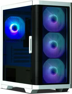 A computer case with RGB lighting.