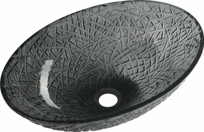 Immagine prodotto di Sapho Beauty - Lavabo da appoggio, 500x360 mm, senza sfioratore, vetro nero TY305SG
