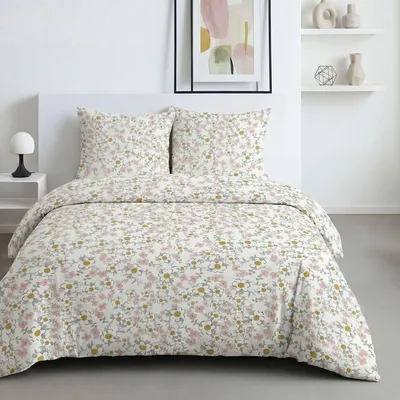 Immagine prodotto di Set di lenzuola in cotone con stampa floreale, modello SUNSHINE FLAVIEN