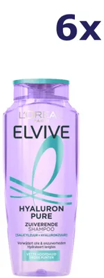 Produktbild von 6x L'Oréal Elvive Shampoo 250 ml Hyaluron Pure