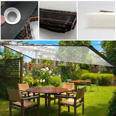 Produktbild von Ikodm Transparente PE Gewächshausfolie 300 x 300 cm, Abdeckplane mit Ösen