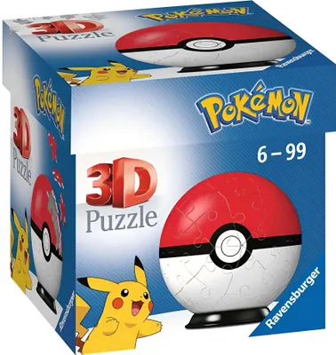 Image de Puzzle 3D RAV Ball Pokémon rouge 54 11256