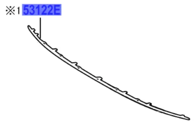 Image de TOYOTA Verso Pare-chocs avant bande chromée 53121-0F020 OE