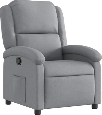 Image de vidaXL Fauteuil relax, tissu gris clair