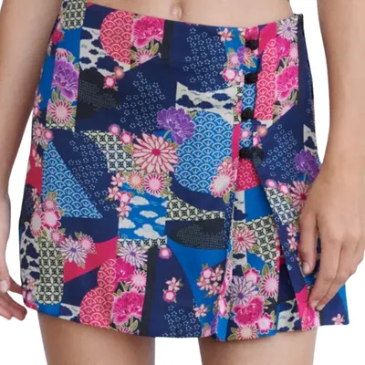 Immagine prodotto di Zara, minigonna da donna blu scuro con motivo, taglia M