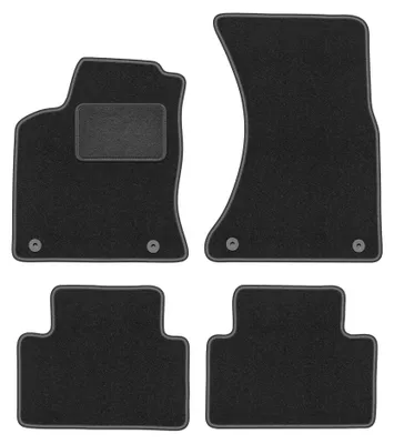 Image de Tapis de sol en moquette pour Porsche Macan 2013- (SUV) – jeu 4 pièces, gris graphite, sur mesure – Wielganizator LUX