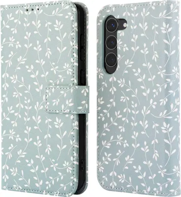 Zdjęcie produktu dla imoshion Design Bookcase voor de Samsung Galaxy S23 - Smoke Green Flowers