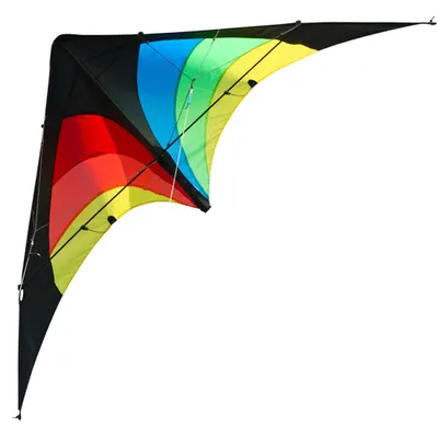 Image de Cerf-volant à deux lignes Delta Stunt Rainbow 130 cm