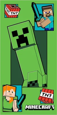 Zdjęcie produktu dla Ręcznik Minecraft Creeper Coming 70x140 cm