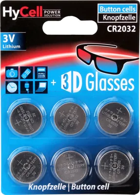 Produktbild von HyCell 6x CR2032 Batterie Lithium Knopfzelle 3V Knopfbatterien