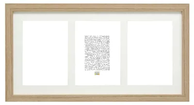 Fotolijst Naturfarbe, 3 Bilder, 10x15 cm, Holz