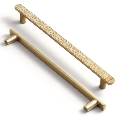 6er-Pack Schrankgriffe, Champagner Bronze, 7,6" Lochabstand