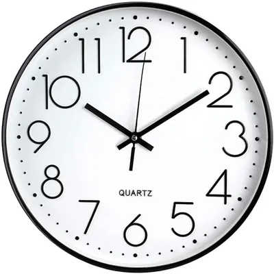 Wanduhr 30 cm, geräuschlose Quarzuhr, arabische Ziffern, modern