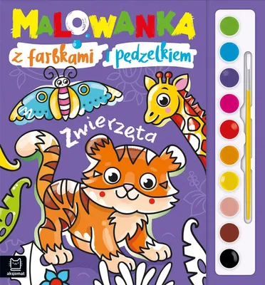 Image de Livre de coloriage avec peintures et crayons Animaux