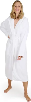 Immagine prodotto di Accappatoio Blumtal da donna, morbido accappatoio da donna in cotone con cappuccio foderato e spugna vellutata,  Oeko-TEX®, M in bianco