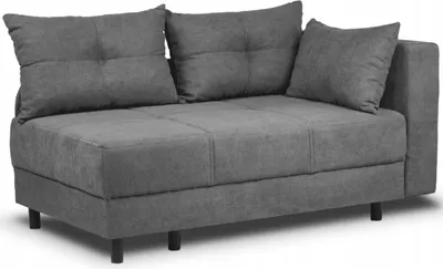 Produktbild von Schlafsofa - mit Bettkasten - Grau - 3 Sitzer Sofa - Couch mit Schlaffunktion - Stilvoll Bettsofa - Wohnzimmer Polstersofa - Rechts - ZOOMY