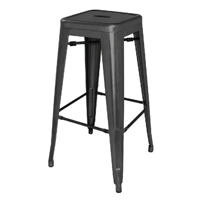Produktbild von Bolero Bistrobarhocker aus Stahl schwarz (4 Stück)