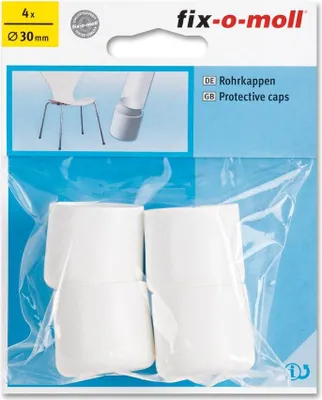 Produktbild von Rohrkappen rund 30mm weiß fix-o-moll
