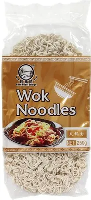 Immagine prodotto di Rare Pearl Bridge | Tagliatelle per wok - 250 g - Contiene glutine - Tagliatelle di grano per saltare in padella - Cucina asiatica