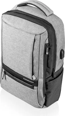 Produktbild von MODECOM Smart Laptop Rucksack, 15,6 Zoll, Schwarz, wasserdicht, Business Tasche mit USB Anschluss, Notebook Fach, Reise Backpack für Herren und Damen