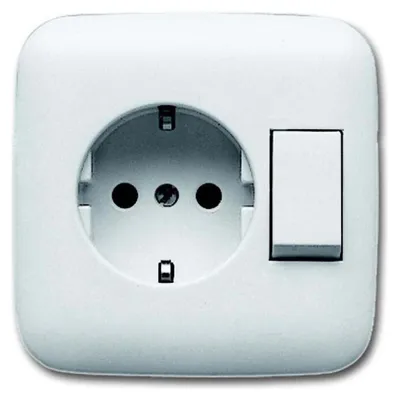 Obrázok produktu pre Busch-Jaeger 4310/6 EUJ-214, Typ F, 2P+E, Biela, 250 V, 16 A, 81 mm