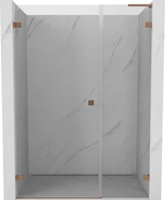 Obrázok produktu pre Mexen Lunar-B L sprchový kút, otočný, ľavý 140 cm, transparentný, brúsená meď - 832SL-140-050-65-00-L