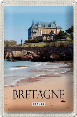 Produktbild von Blechschild Reise 20x30cm Bretagne France Architektur