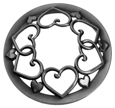 Herz-Kerzendeckel aus Zinklegierung, Silber, 8,1 cm