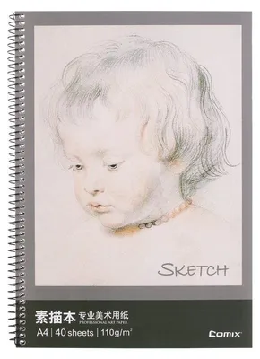Obrázek produktu pro Skicák Comix s kroužkovou vazbou C1521, formát A4, 40 listů