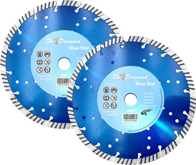 Produktbild von 2x Diamanttrennscheibe Blue Star Beton Turbo - Ø 230 - 22,23 mm Bohrung