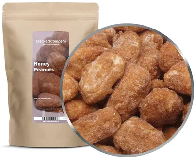 Image de CrackersCompany Cacahuètes au miel (Honey Peanuts), sachet zippé de 550 g