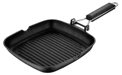 Produktbild von San Ignacio Sg1101 Gepresste Aluminiumpfanne 24x24x3.7 Cm Silber  Silber One Size
