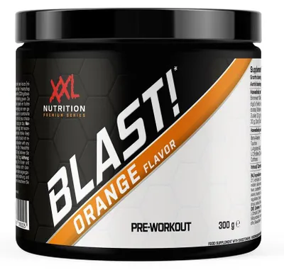 Produktbild von Pre Workout Booster | XXL Nutrition Blast! Pre Workout Orange 300 g | Trainingsbooster mit Citrullin Beta Alanin & Koffein