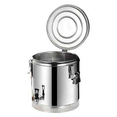 Produktbild von 40L Termo nádoba z nerezové oceli s víkem + vypouštěcí kohout Studená nádoba Ohřívací nádoba Nápoje Potraviny Izolovaná nádoba Ohřívač potravin