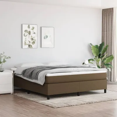 Immagine prodotto di The Living Store rete marrone scuro 160x200 cm in tessuto