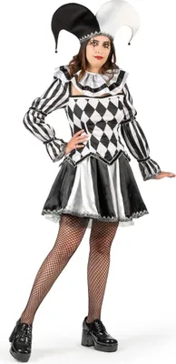 Immagine prodotto di Costume da donna diavolo nero bianco - L