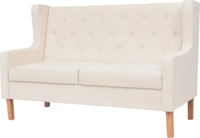 Produktbild von The Living Store 2-Sitzer Sofa Stoff Cremeweiß