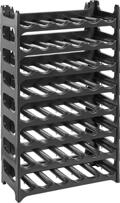 Produktbild von Flaschenregal – Modulares Design – Stapelbar für 48 Flaschen – Weinkühler – Anthrazit