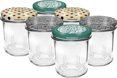 Zdjęcie produktu dla Słoik 346 ml z zakrętką i dociskiem - 6 szt.      132329