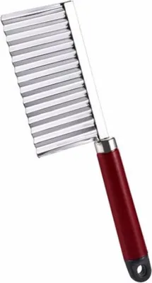 Immagine prodotto di Jumada's - Tagliapatate | Coltello seghettato | Coltello per patatine fritte | Coltello per patate | Lama ondulata | Pelapatate | Acciaio inossidabile | Taglio ondulato | 22 cm