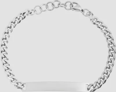 Produktbild von Akzent Panzerketten-Armband aus Edelstahl in silberfarbig