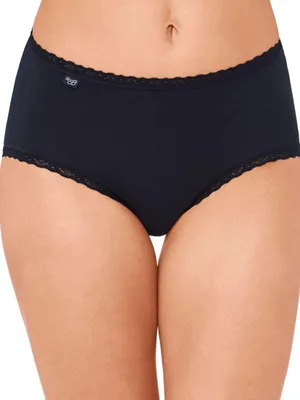 Produktbild von sloggi Damen 24/7 Baumwolle Lace Midi Slip, Black, 44