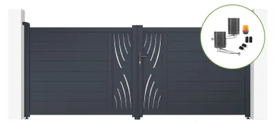 Produktbild von Flügeltor elektrisch 3,5m VELETA H.140cm + Drehtorantrieb BUNKER B500