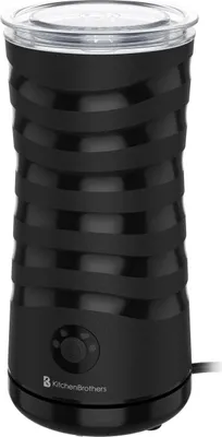 Produktbild von KitchenBrothers Elektrischer Milchaufschäumer - 4-in-1 - Milchquirl - 240 ML - Praktischer Milchschäumer - Schwarz