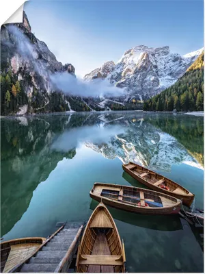 Produktbild von ARTland Poster Pragser Wildsee in Südtirol Größe: 45x60 cm