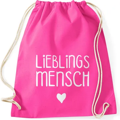 Produktbild von Lieblingsmensch Turnbeutel Moonworks® fuchsia unisize