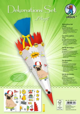 Produktbild von URSUS Deko Set Schultüte Easy Line "MOPS"