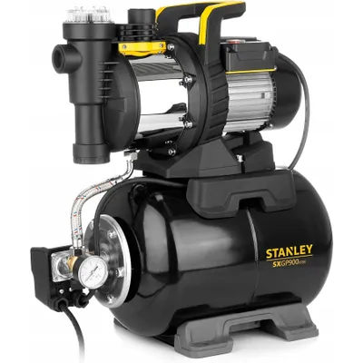 Produktbild von JUNG Stanley GP900XF Hauswasserwerk Pumpe Wasser, mit Vorfilter & Druckkessel, Edelstahl, Gartenpumpe Wasserpumpe Selbstansaugend 900 W