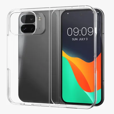 Produktbild von kwmobile Hülle kompatibel mit Google Pixel 10 Pro Fold Case - Faltbare Handyhülle mit Rahmen - Robustes Cover in Transparent