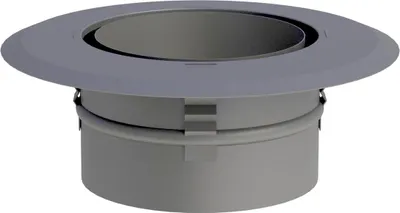 Produktbild von Ø 200 mm Ofenrohr Wandfutter - mit Zentrierfedern und Wandrosette - gussgrau